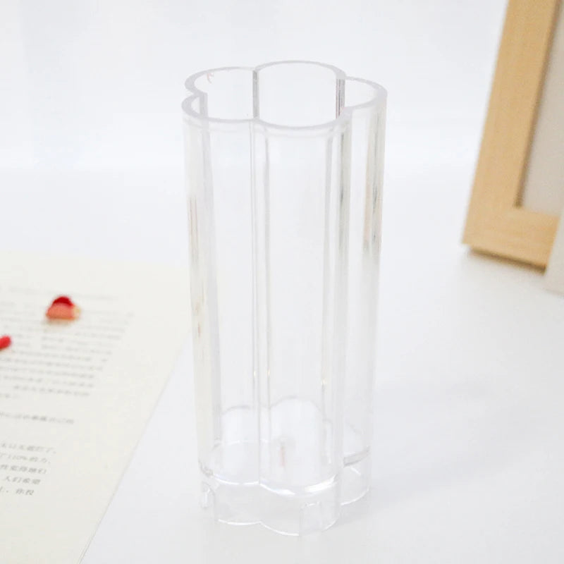 Plum Blossom Candle Mold – Clear Plastic Column Mold for Candle Making