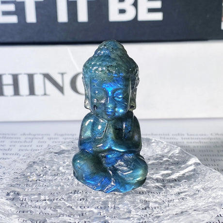 1PC High Quality Random Labradorite Sitting Buddha Natural Carving,Gemstone Jewelry,Glitter, Healing Crystal, Birthday Gift