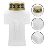 Flameless Electric Grave Light – Flickering Yellow LED | Weather-Resistant Memorial Candle