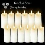 Flameless LED Pillar Candles – Battery Operated for Wedding, Christmas & Home