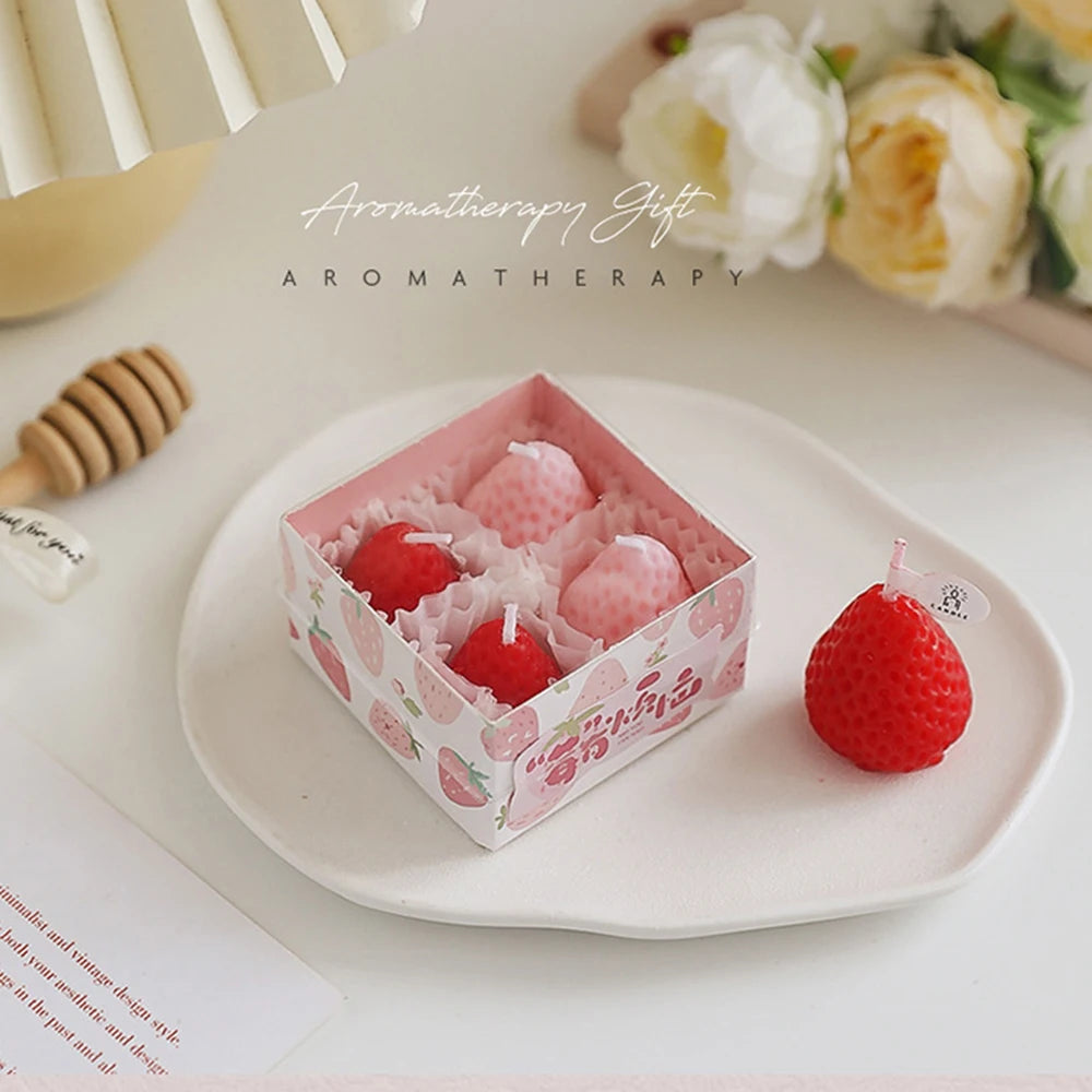 Strawberry Soy Wax Scented Candles