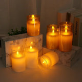 3Pcs LED Flameless Flickering Candle Set – Battery Operated with Remote Control