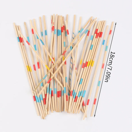 Pick Up Sticks Wooden Game – Classic Mikado Family Fun
