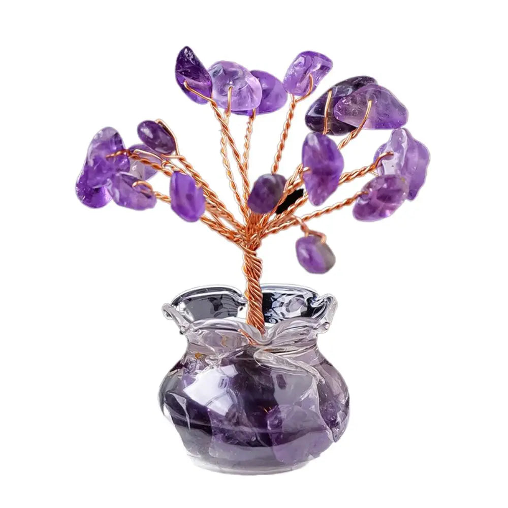 Mini Crystal Chakra Tree – Natural Gemstone Healing Ornament