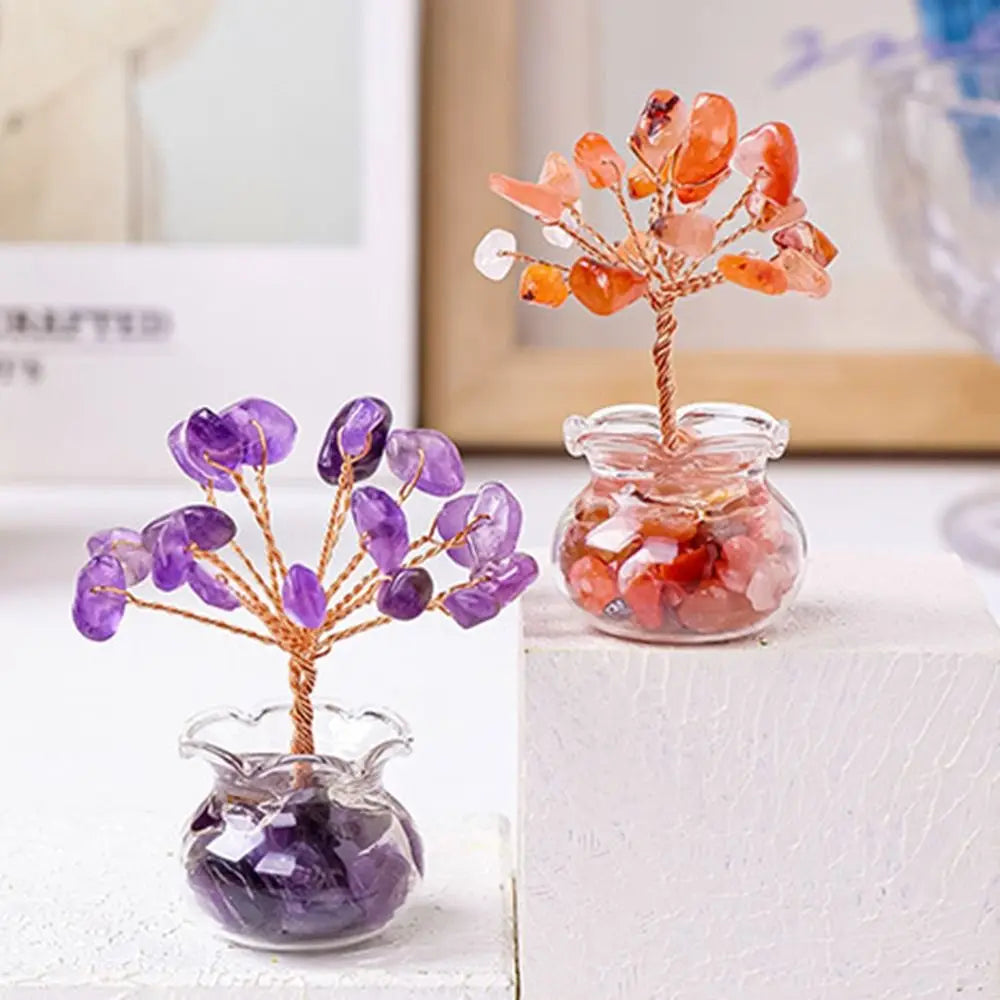 Mini Crystal Chakra Tree – Natural Gemstone Healing Ornament