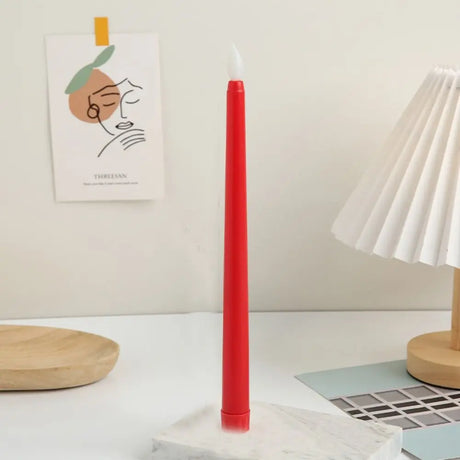 LED Flameless Taper Candle – Safe Decorative Candle for Temples, Home, and Special Occasions
