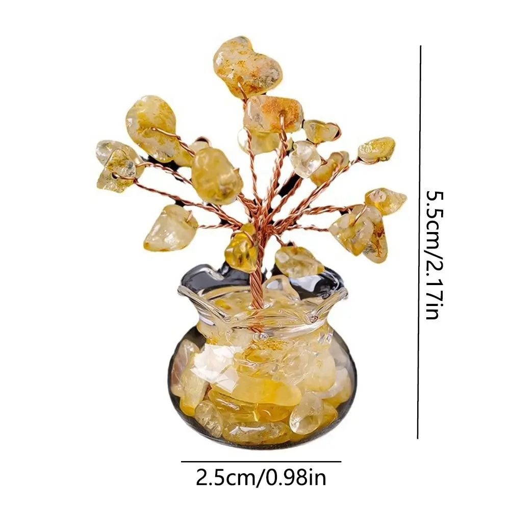 Mini Crystal Chakra Tree – Natural Gemstone Healing Ornament