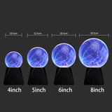 4/5/6/8" Magic Plasma Ball Lightning Crystal Globe Touch Nebula Light Sphere