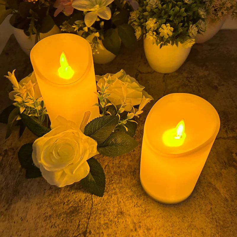 Flameless LED Candle – Warm Glow Decorative Light for Home, Ramadan, Eid, and Party Decor
