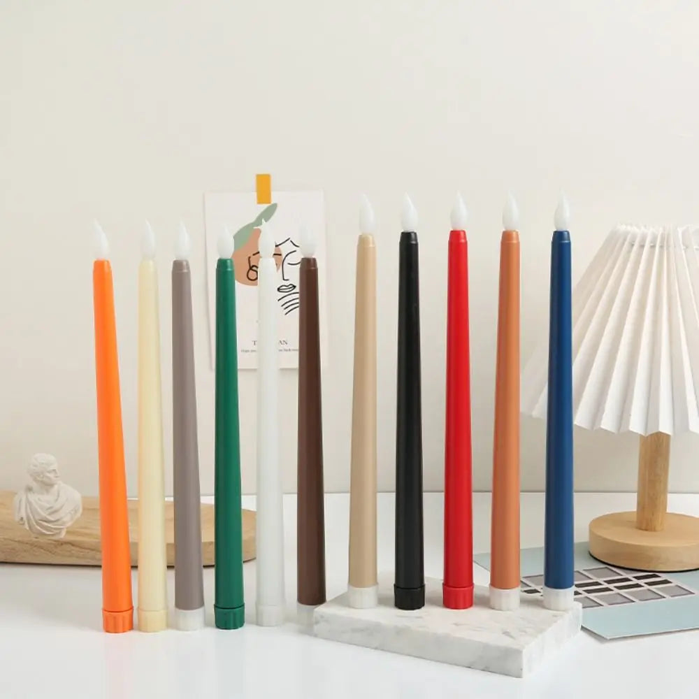 LED Flameless Taper Candle – Safe Decorative Candle for Temples, Home, and Special Occasions