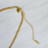 Bezel Crystals Layered Chain Necklace