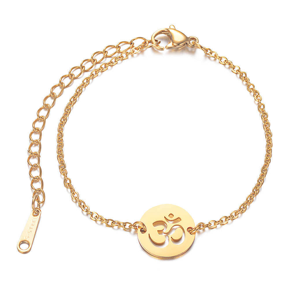Seven Chakra Sun & Yin Yang Bracelet – Titanium Steel – view 4