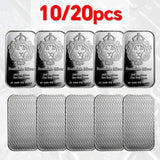10/20Pcs Scottsdale Silver Bars Replica Silver One Troy Ounce Silver Bullion Iron Silver-Plated Craft Gifts