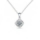925 Silver Moissanite Necklace Silver Destiny Moissanite Pendant