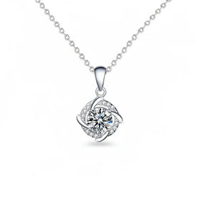 925 Silver Moissanite Necklace Silver Destiny Moissanite Pendant