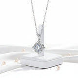 925 Silver Moissanite Necklace Silver Destiny Moissanite Pendant