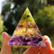Tree of Life Orgonite Pyramide Amethyst Obsidian Stone Pyramid Crystal Healing Reiki Energy Orgone Collection