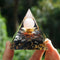Tree of Life Orgonite Pyramide Amethyst Obsidian Stone Pyramid Crystal Healing Reiki Energy Orgone Collection