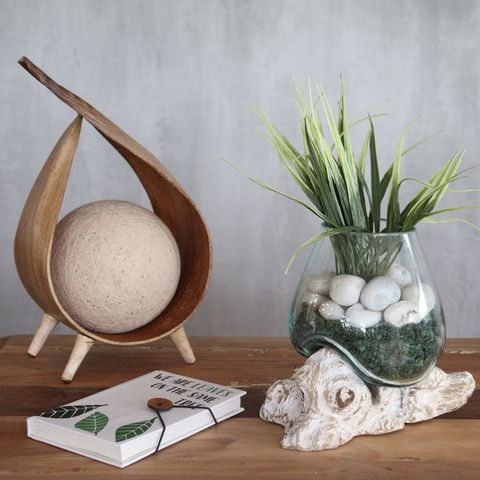 Molten Glass on Whitewash Wood Bowl