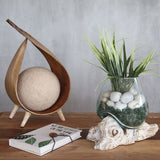 Molten Glass on Whitewash Wood Bowl