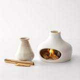 Ceramic Palo Santo & Sage Burner with Chimney – Black or White – view 3