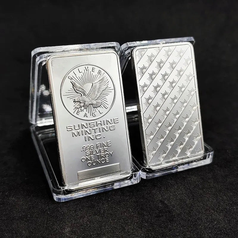 1 Oz American Sunshine Minting Silver Bar Silver Bullion Bar Commemorative Silver Coins Collection