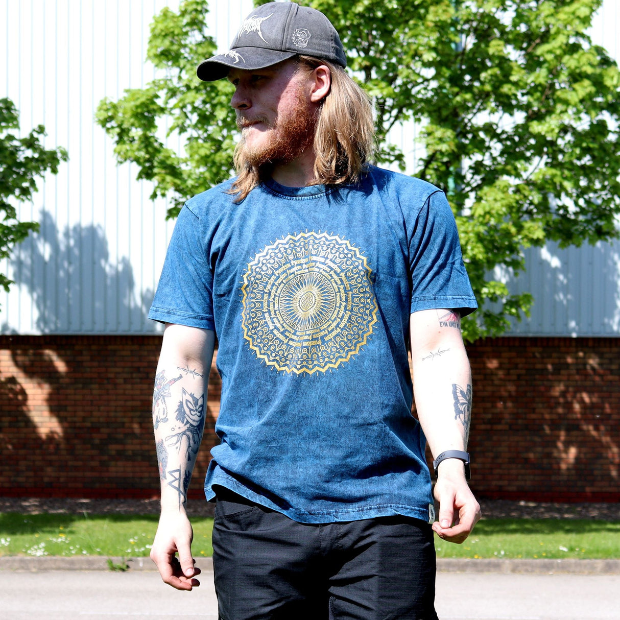 Large Stone Washed T-Shirt - Mandala