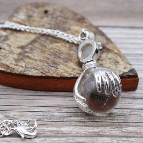 Gemstone Healing Hands Pendant – Rock Quartz
