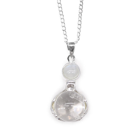 Gemstone Healing Hands Pendant – Rock Quartz