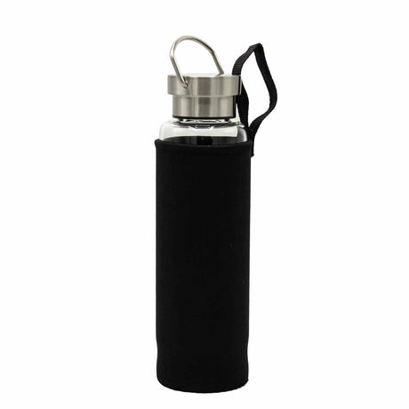 Crystal Infused Glass Water Bottle – Clear Quartz 500ml