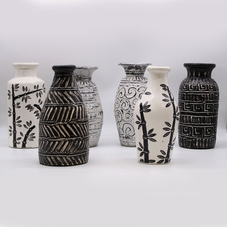 Chocolate Greek Ceramic Vase – Straight Design