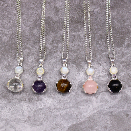 Gemstone Healing Hands Pendant – Rock Quartz