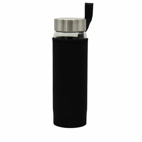 Crystal Infused Glass Water Bottle – Clear Quartz 500ml