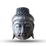 Home Decoration Buddha Head – 25 cm – Silver Shine Finish