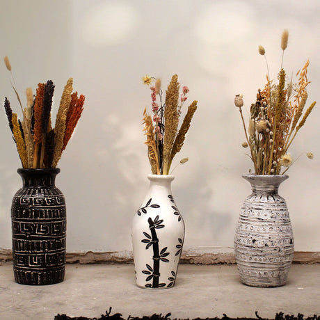 Chocolate Greek Ceramic Vase – Straight Design