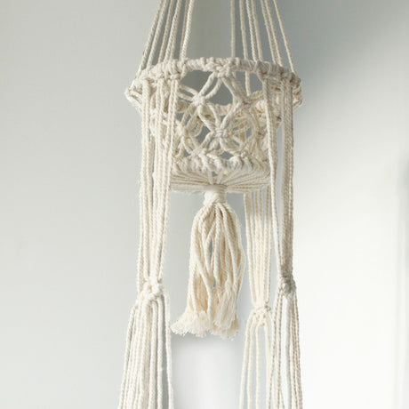 Macrame Pot Holder – Double Holder (Natural)