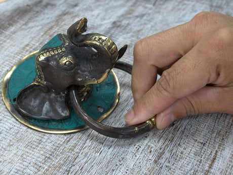 Brass Door Knocker - Majestic Stag's Head Design