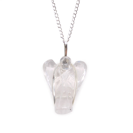 Gemstone Guardian Angel Pendant – Rock Quartz