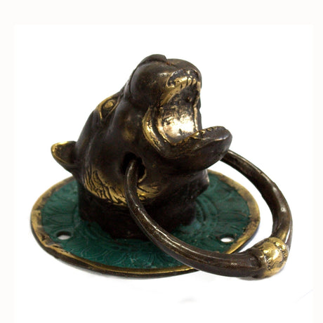 Tiger Head Brass Door Knocker – Decorative Entrance Hardware