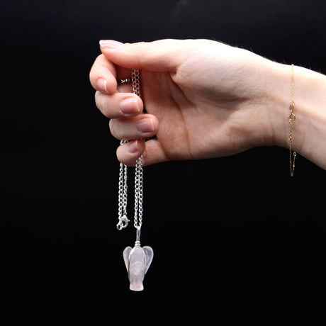 Gemstone Guardian Angel Pendant – Rock Quartz