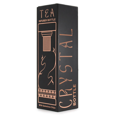 Rose Gold Crystal Tea Infuser Bottle – Rock Quartz Healing Water