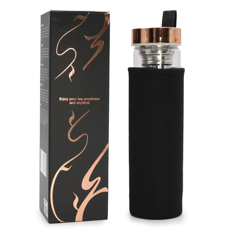Rose Gold Crystal Tea Infuser Bottle – Rock Quartz Healing Water