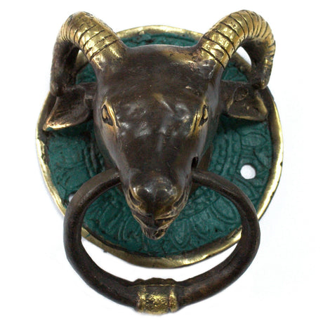 Brass Door Knocker – Ram's Head