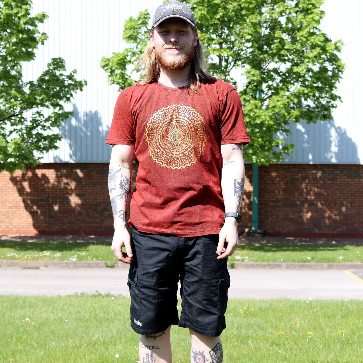 Large Stone Washed T-Shirt - Mandala