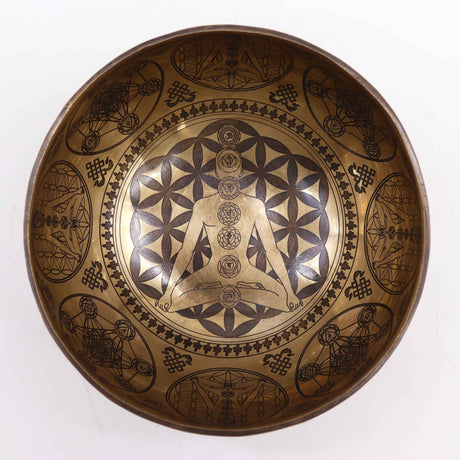 Tibetan Healing Singing Bowl - 7 Chakra Engraved (16cm)