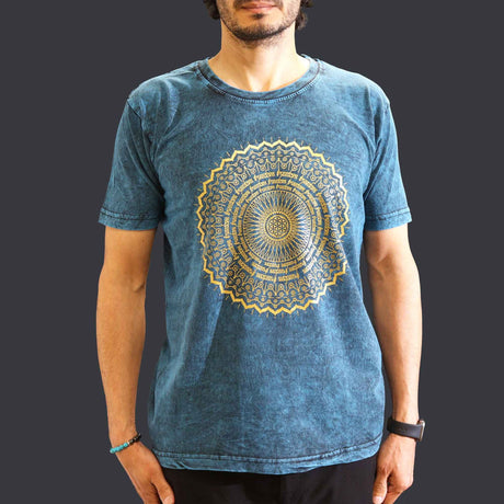 Stone Washed T-Shirt – Mandala Blue (Medium)