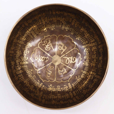 Tibetan Healing Singing Bowl - Mantra Engraved (16cm)
