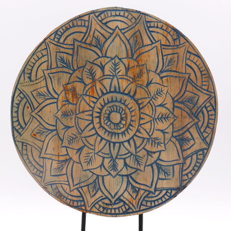 Buddha Feng Shui Set – Flower Mandala, Blue