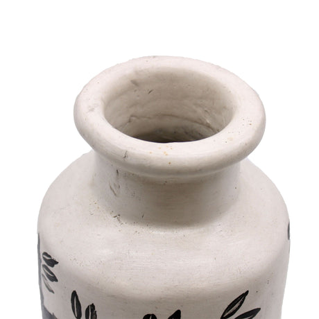 Natural Bamboo Motif Ceramic Vase – Straight Design