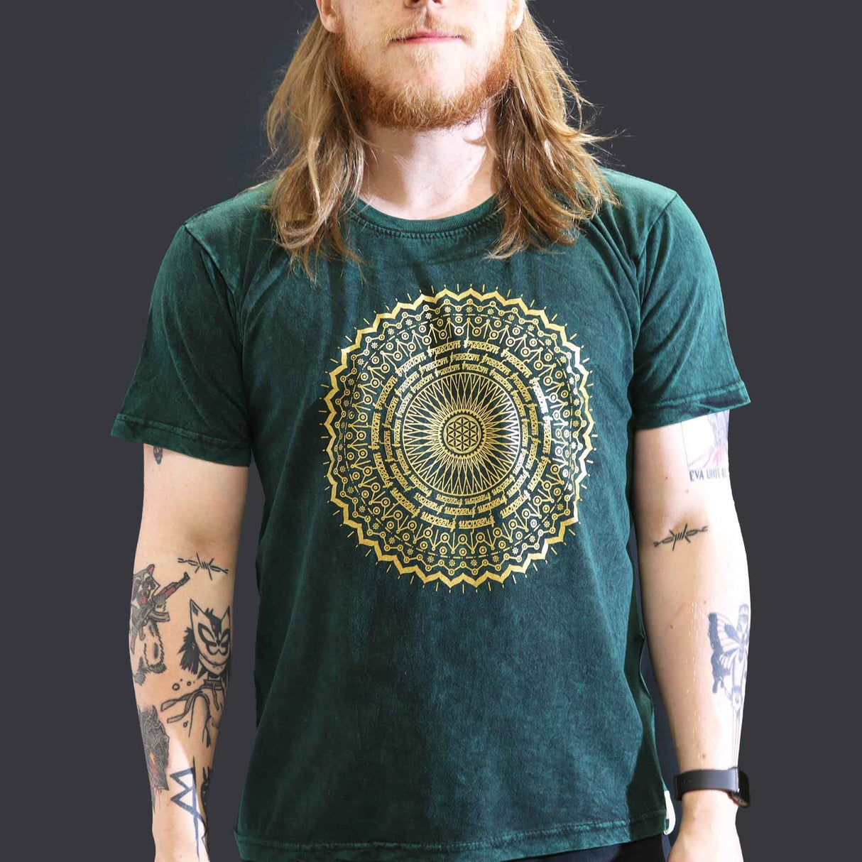 Large Stone Washed T-Shirt - Mandala